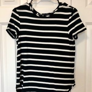 Black white striped shirt